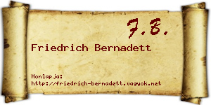 Friedrich Bernadett névjegykártya